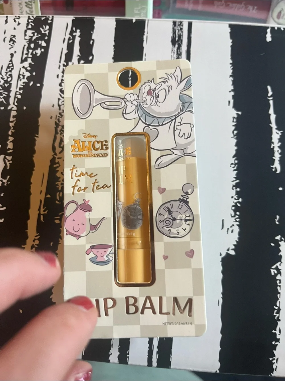 Disney Gold Alice in Wonderland Tea Time Lip Balm